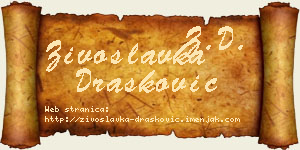 Živoslavka Drašković vizit kartica